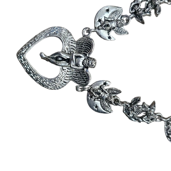 Silver Angel Heart Necklace - Picture 4 of 8